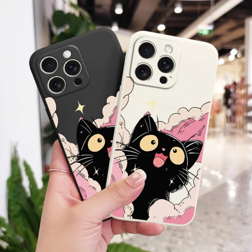 Ốp điện thoại hình mèo dễ thương hình đám mây cho Vivo V30 V29 V27 V40 Pro V30E V29E V27E V25E Ốp lưng TPU mềm chống sốc