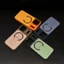 Dành Cho apple 17Promax Ốp Lưng Điện Thoại 16 / 14 / 15 Ống Kính Kim Loại Cảm Giác Da Biển Từ Tính Giá Đỡ Âm Thanh
