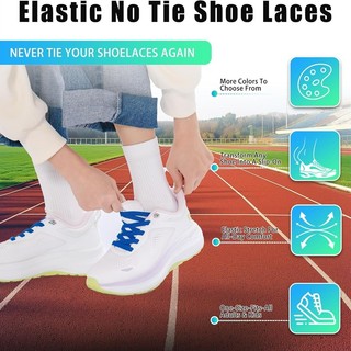 Không Dây Buộc Đàn Hồi Dây Giày Lười Dây Một Kích Thước Cài Đặt Nhanh Cho Giày Thể Thao Chạy Giày Thường Thoải Mái Bền Dây Giày