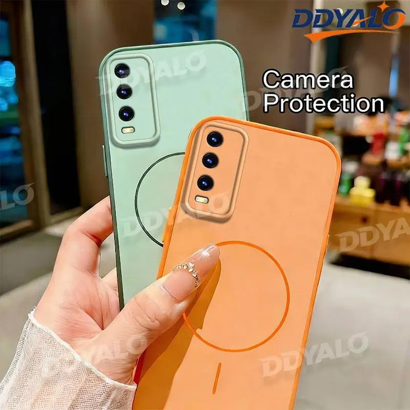 Ốp Khối Màu Cho VIVO Y20 Y20S Y20A Ốp Lưng Cứng Mỏng Và Bảo Vệ Mềm Màu Trơn Chống Sốc XCSS