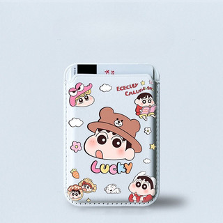 Hộp đựng thẻ ví họa tiết Crayon Shin-chan đầu lớn cho iPhone 11pro 12promax 13 15pro 15promax 14 14promax 14 pro 16 16plus 16 Pro Max 17 17promax 17airWallet