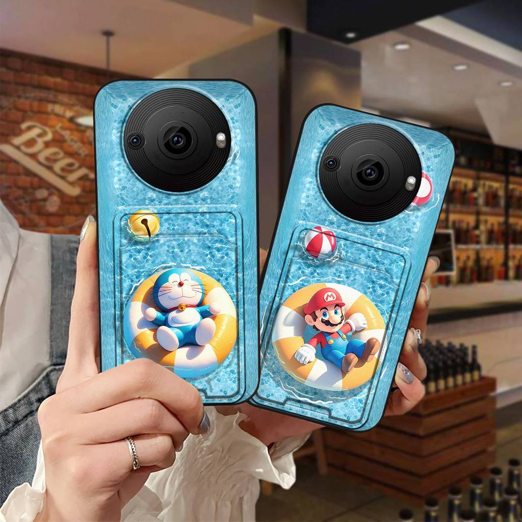 Ốp Điện Thoại TPU Chống Sốc Cho Sharp Aquos R8 Pro / SH-51D / R8S Pro Túi Đựng Thẻ Khe Cắm Thẻ Tay Áo Chống Thấm Nước Thiết Kế Thời Trang Hoạt Hình Silicon Dễ Thương Bọc Toàn Bộ Chống Bụi Bẩn