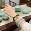 Mới Mèo Mắt Đá Hòa Bình Ruyi Khóa Vòng Tay Nữ Ngọc Mã Não Đính Hạt Vòng Tay Trang Sức Thời Trang Cho Cô ấy
