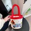 Giỏ đựng đồ DAYBREAK, Nhiều màu có tay cầm, Túi đựng đồ Dopamine Túi đựng chó hoạt hình Giỏ dệt dung tích lớn Tổ chức tại nhà