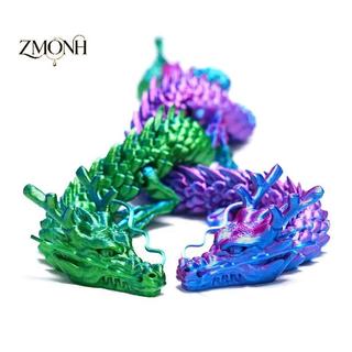 ZMONH 3D In Hình Rồng Trung Quốc Toàn Thân Khớp Di Chuyển Được Nội Thất Nhà Trang Trí Trang Trí Đáng Thu Thập Đồ Chơi Sáng Tạo Không