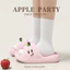 Hoạt Hình Apple Hình Dép Đế Dày Nữ Mùa Hè Ngoài Mặc Dép Dép Dép Nhà Hộ Gia Đình eva Đế Mềm Chống-