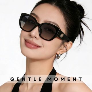 Kính râm chống tia UV GENTLE MOMENT kính mắt mèo gọng vuông chống nắng thời trang nam nữ phong cách GMT398