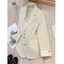 Áo Blazers Nữ Xanh và Trắng, Phù Hợp Mặc Đi Làm