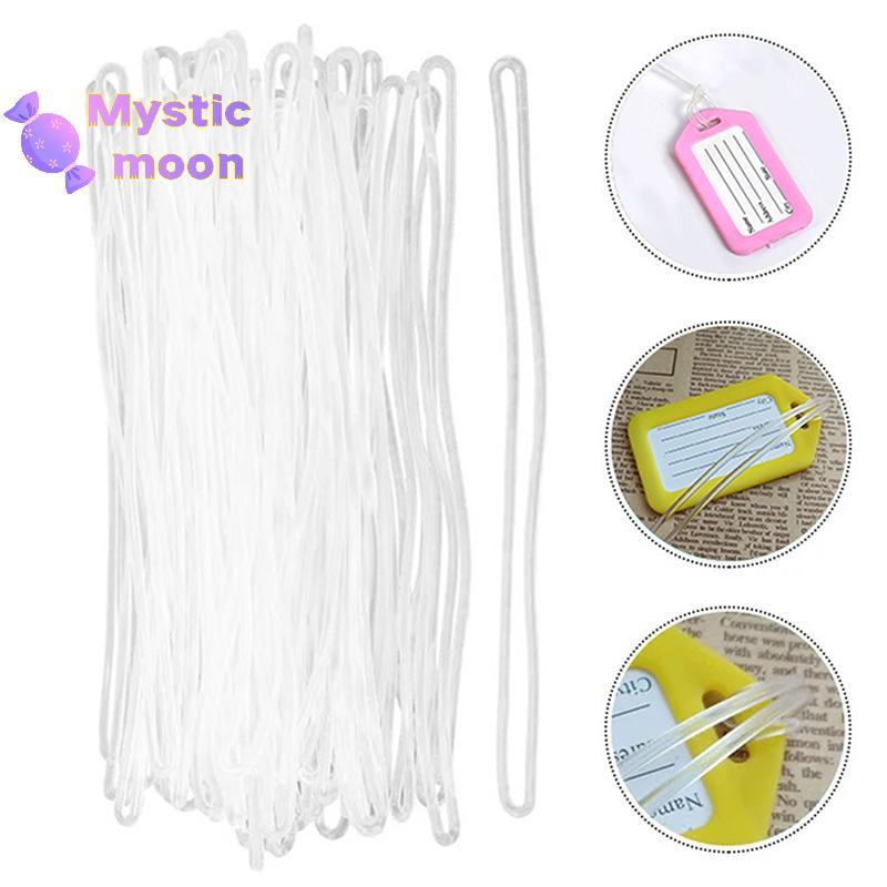 [Mystic] 50 chiếc Dây đeo nhãn ID hành lý trong suốt - Phụ kiện du lịch [Mới]
