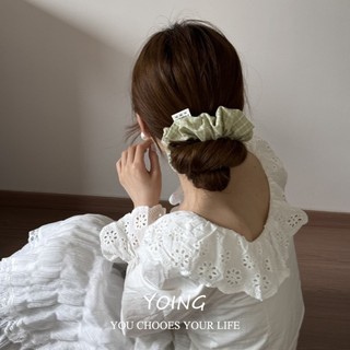 Scrunchy Vòng Tóc Kẻ Sọc Ngọt Ngào - Phong Cách Dễ Thương, Phù Hợp Đi Chơi