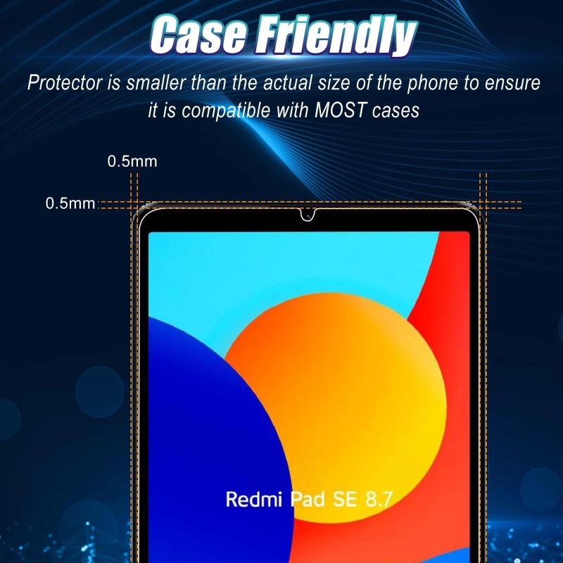 1-2 Chiếc HD Kính Cho Redmi Pad SE 8.7 11 Máy Tính Bảng Kính Cường Lực Bảo Vệ Màn Hình Cho Redmi K Pad 2 Pro 5G 10.61 12.1 8.8 Phim Bảo Vệ Chống Ánh Sáng Xanh