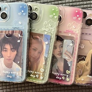 Dành Cho IPhone 17 16 15 14 13 12 11 Pro Max X XR XS Max 7 8 Plus Ba màu sắc thấm bột thẻ trường hợp điện thoại di động