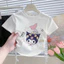 2026 Mới Sanrio Họa Tiết Hoạt Hình In Hình Bé Gái Đa Năng Thiết Kế Dây Rút Áo Tay Ngắn