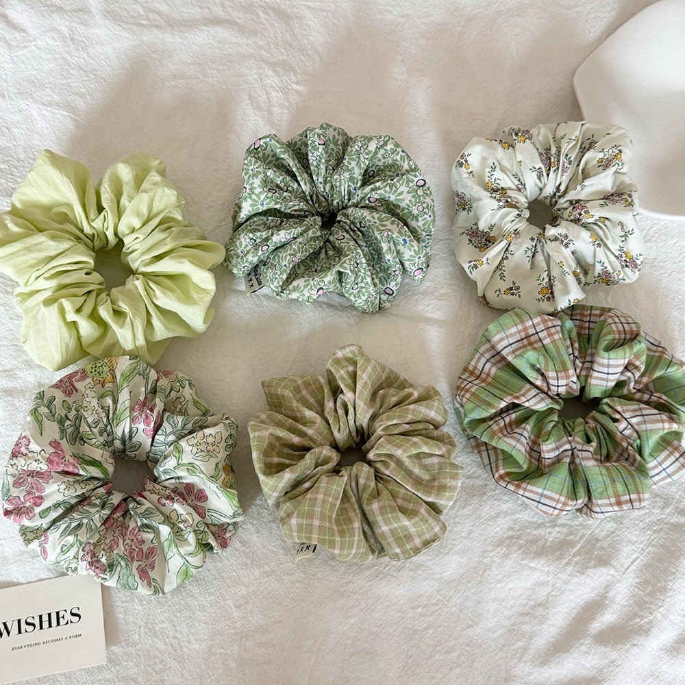 Hululu Scrunchy Kẻ Sọc Bóng Dây, Phù Hợp Đi Chơi Phong Cách Preppy