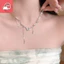 Vòng cổ nữ sang trọng với ngọc trai và tua rua họa tiết bướm vàng
