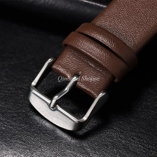 12-22mm Siêu Mỏng Chính Hãng Da Bò Dây Đeo Đồng Hồ Mềm Mại Họa Tiết Trơn Đa Năng Thay Thế Vòng Tay Màu Nâu Cho Nam Nữ 12 / 14 / 16 / 18 / 19 / 20 / 21 / 22mm