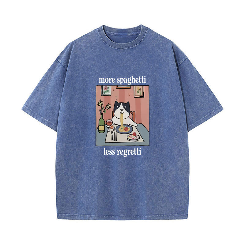 Áo Thun Mèo Ngọ Nghĩnh Cotton, Thời Trang Vintage Cho Nam và Nữ