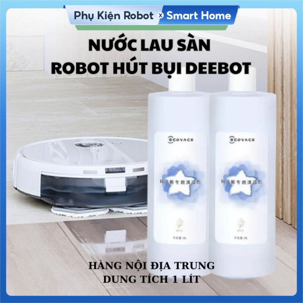 Nước lau sàn cho robot hút bụi Ecovacs Deebot - 1 Lít để sử dụng cho các dòng robot hút bụi Deebot