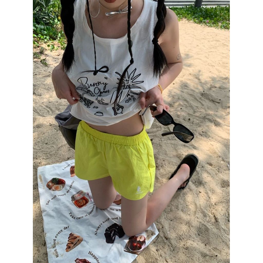 Milyfashion Nhanh Khô Thể Thao Quần Short Ống Rộng Thường Ngày Mùa Hè Mỏng Hơn Nhìn Chạy Bộ Tập Thể Dục Đi Lại Ba-