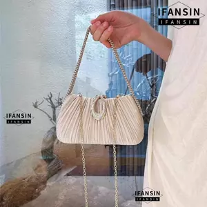 Túi xách dự tiệc FANSIN, Túi xách sequin vàng lót Nylon, Khóa sequin sáng bóng Khóa túi dạ hội