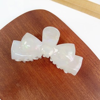 Kẹp Tóc Cá Mập Acetate Chất Lượng Cao, Hoa Màu Phía Sau - Phụ Kiện Tóc Thời Trang
