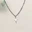 Choker dây xích mặt đá quý, phong cách đơn giản hợp xu hướng, phụ kiện thời trang dự tiệc dành cho nữ