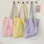 Macaron Màu Túi Tote Dung Tích Lớn Phong Cách Kem Mùa Hè Túi Nách Nữ Phong Cách Mới Phiên Bản Hàn Quốc Túi Messenger Thêu Tất Cả Trận Đấu Đi Lại