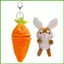 Cà Rốt Thỏ Sang Trọng Thỏ Đồ Chơi Phục Sinh Túi Charm Trang Trí Túi Xách Mặt Dây Chuyền Cho Bé Trai Bé Gái Ba Lô Túi Ví Trường wipqsvn