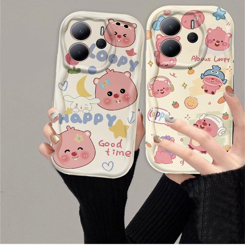 Thích hợp cho Redmi Note 14 4G 5G Wave Soft TPU Phim hoạt hình dễ thương Loopy Vỏ điện thoại chống sốc