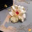 Thổ Cẩm Ngọc Trai Hoa Hợp Kim Vintage Châu Âu Phong Cách Mỹ Thanh Lịch Ngực Hoa Pin Dành Cho Nữ Tiệc Cưới Phụ Kiện Mới