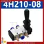 Van đòn bẩy tay khí nén 5 / 2 chiều Điều khiển bằng tay 2 vị trí 3 5 cổng Đẩy-Pull 4H210-08