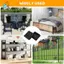 Mũ nhựa vuông 80mm x 80mm Ống chèn ống cuối cắm 2 miếng
