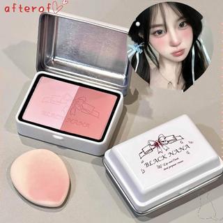 Phấn má hồng AFTEROF, Phấn má hồng đa năng hai tông màu đa năng đa năng, lâu trôi Màu sắc có thể nhìn thấy cao Màu sắc Contour Shadow Matte Expansive Color Blusher Universal
