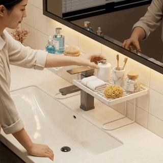 Kệ lưu trữ vòi đô thị, Giá lưu trữ phòng tắm lưới thoát nước, Hộp lưu trữ đa năng Đơn giản không khoan Dụng cụ sắp xếp phòng tắm