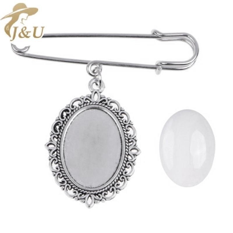 JU Cưới - Bó Hoa Ảnh Quyến Rũ DIY kèm Pin Trâm Cài và Mặt Dây Chuyền Lace Charm Hình Bầu Dục cho Ngày Lễ Trái Tim