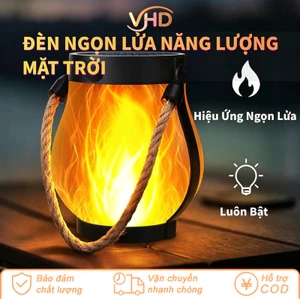 Đèn Năng Lượng Mặt Trời Ngọn Lửa 800Lm – Tự Động Bật/Tắt, Sạc USB Kép 1500mAh, Phù Hợp Cắm Trại & Trang Trí Gia Đình