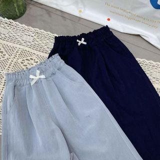 Bé Gái Ngọt Nơ Ren Khâu Quần Mùa Hè Thường Ngày Mỏng Phong Cách Phù Hợp Với Nhẹ Trẻ Em Bé