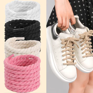 1 Cặp Dây gai dầu tròn dày cho giày bốt