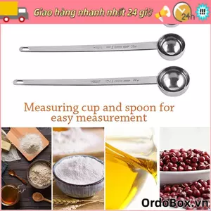 Muỗng đo ORDOBOX, Muỗng cà phê bằng thép không gỉ dày, Tay cầm dài chất lượng cao 5 / 10 / 15 / 20 / 25 / 30ML Muỗng đo cà phê Sữa bột