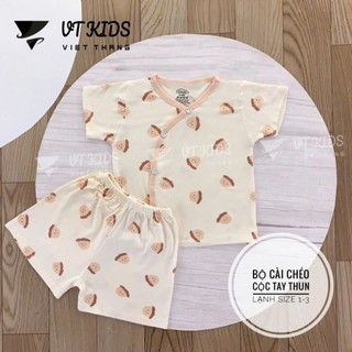 BỘ SƠ SINH Chất Vải Thun Lanh Mềm Mại Họa Tiết Đáng Yêu Cho Bé SIZE 3-9KG