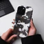 Họa tiết lông đen cổ điển Thích hợp cho iPhone 17Promax 16Pro 15 11 12 13 14 xs XR 17Air Vỏ cứng hai lớp chống sốc M9XX
