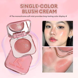 【Roshy】Sản phẩm dạng kem má hồng đơn sắc có thể chồng nhiều lớp để tôn lên vẻ rạng rỡ của bạn. lâu trôi mang đến
