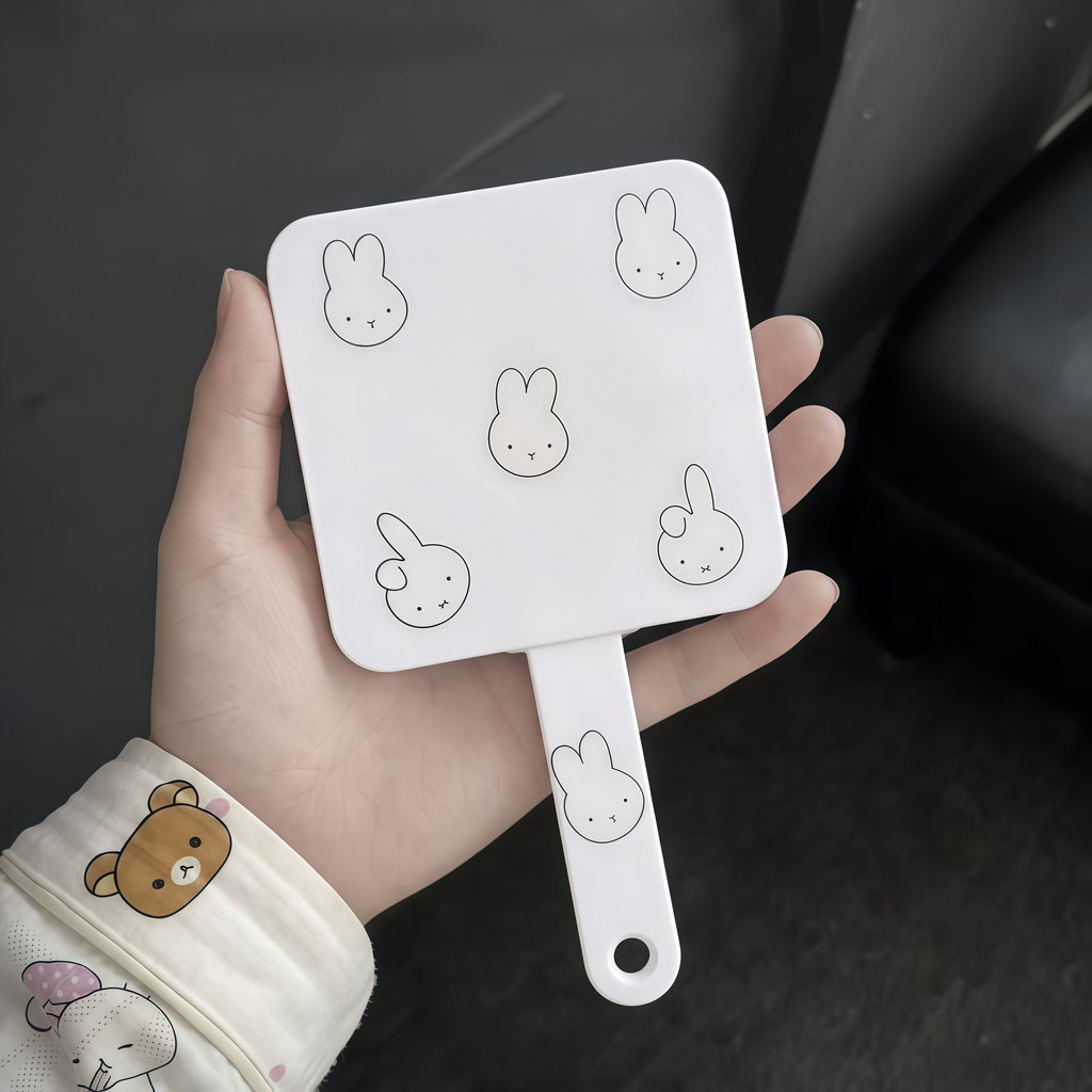 Dễ Thương Miffy Thỏ Gương Lược Nữ Sinh Ký Túc Xá Cao Cấp Lông Tơ Bền Di Động Túi Khí Lược Rỗng Làm Tóc Lược26042212