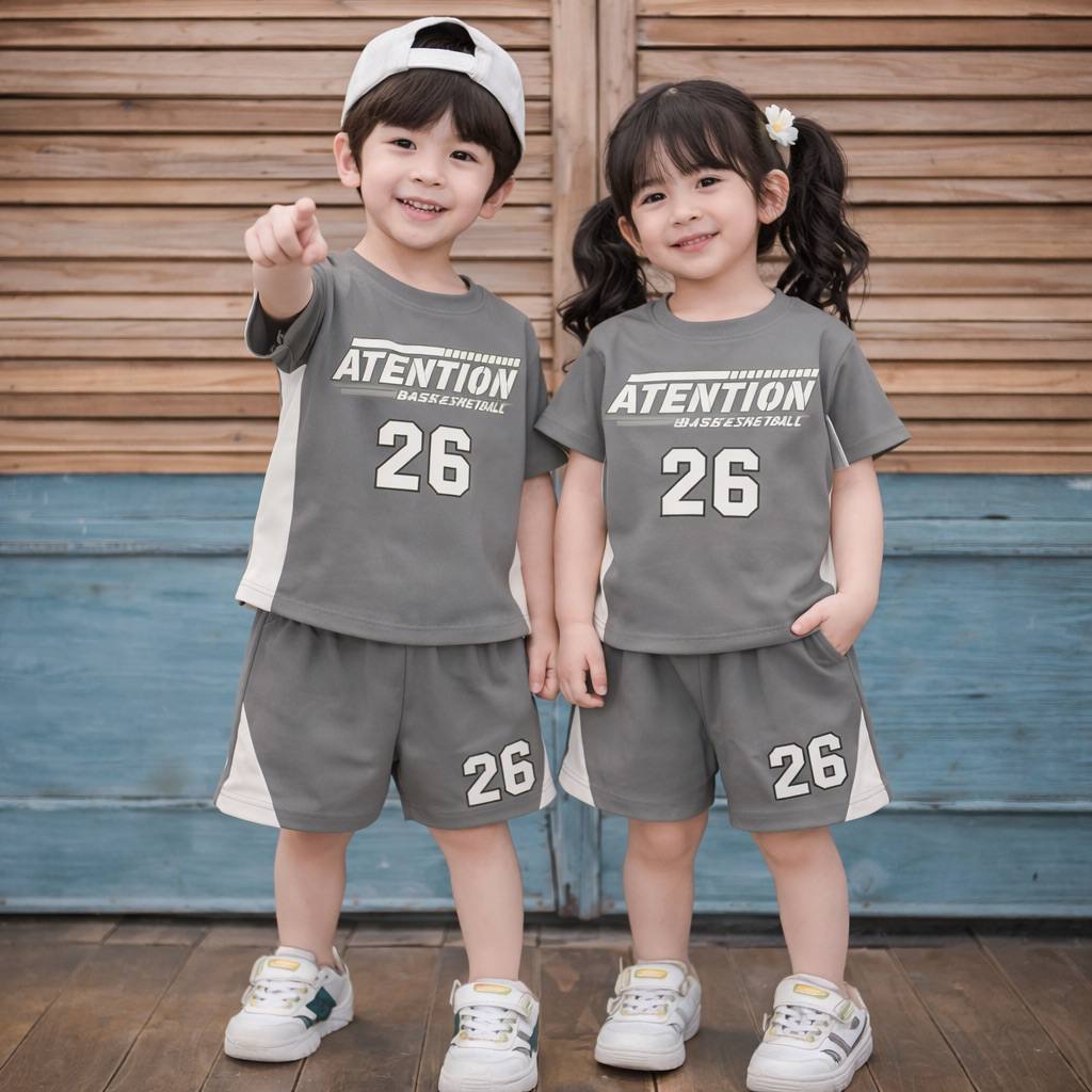 Sét đồ cho trẻ em Mẫu HERMOOS COMBO 4Bộ/4màu 7-50kg UNISEX NAM NỮ HOT TREND chất vải thun lạnh