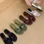 TT Ngọt Chấm Bi Nêm Gót Chân Lật-Flops Váy Nữ Mở Mũi Cao Gót Sang Trọng Nửa Dép