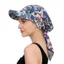 Mũ bóng chày có dây đeo SMILE, Mũ trùm đầu mùa hè thoáng khí in hoa, Tóc quấn thời trang có vành Mũ Turban đa năng Trang phục hàng ngày