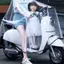 Áo mưa poncho Jaet Capes cho xe đạp và xe máy, có mũ trùm đầu, che mưa toàn thân