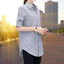 Áo sơ mi nữ dáng rộng màu trắng trơn size S-6XL, phù hợp mặc hàng ngày