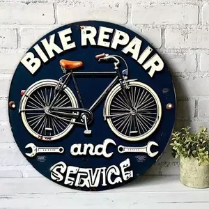 CIFbuy Vintage Xe Đạp Treo Tường Nghệ Thuật Retro Kim Loại Vòng Ký Hiệu Trang Trí Nhà