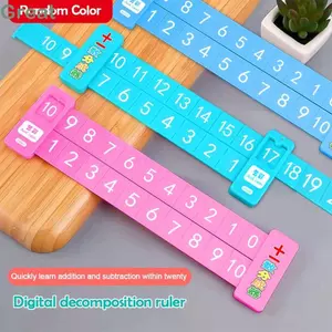 Thước trừ TUYỆT VỜI, Thước phân giải toán học bằng nhựa màu ngẫu nhiên, Trình diễn giảng dạy chất lượng cao Di động trong vòng 20 Thước cộng Đồ dùng học tập